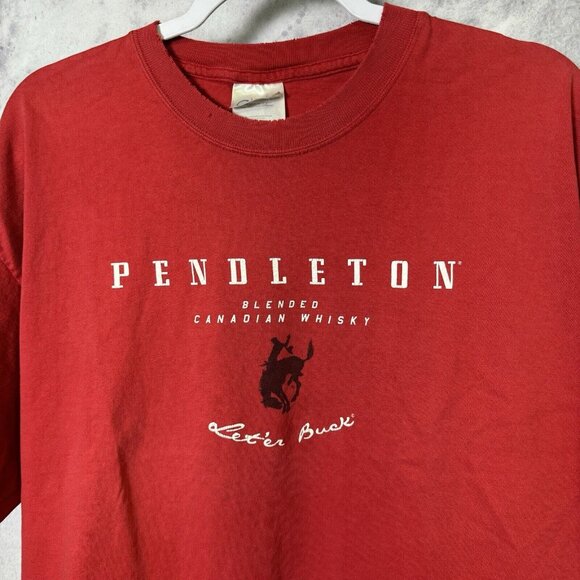 Vintage Pendleton Whiskey T Shirt Mens XL Red Y2K Short Sleeve - Picture 3 of 10
